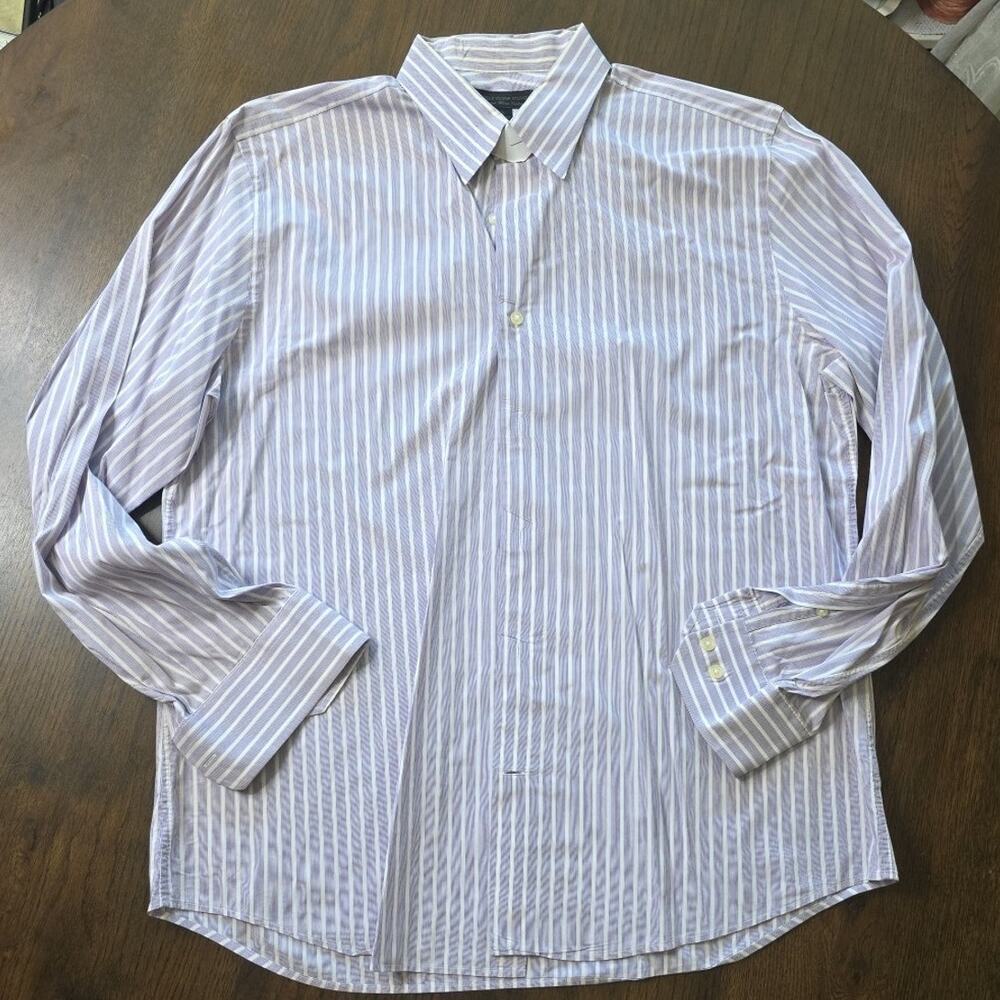Express Design Studio Shirt Mens XL 17-17.5 Modern Fit Button Up French Cuff